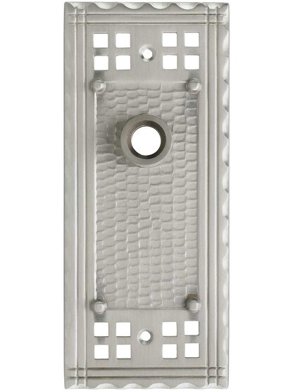 Pasadena Forged-Brass Back Plate in Satin Nickel.